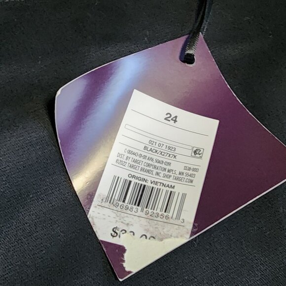 NWT AVA & VIV Solid Black High Rise Ankle Stretch Waist Pants Womens Plus Sz 24 - Picture 3 of 8